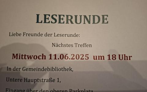 Leserunde 11.06.
